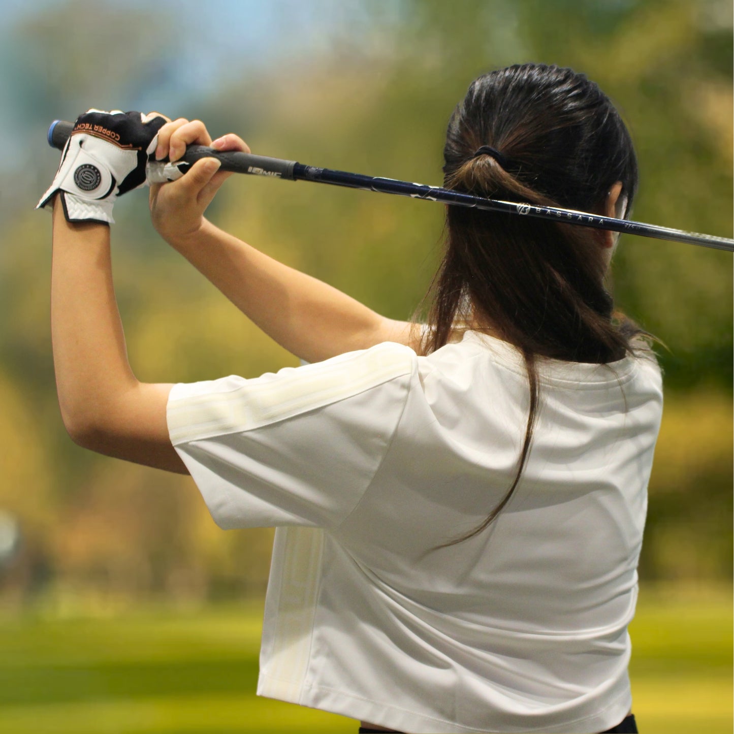 Copper Tech Women's Golf Gloves 2 Pack (White/Black)