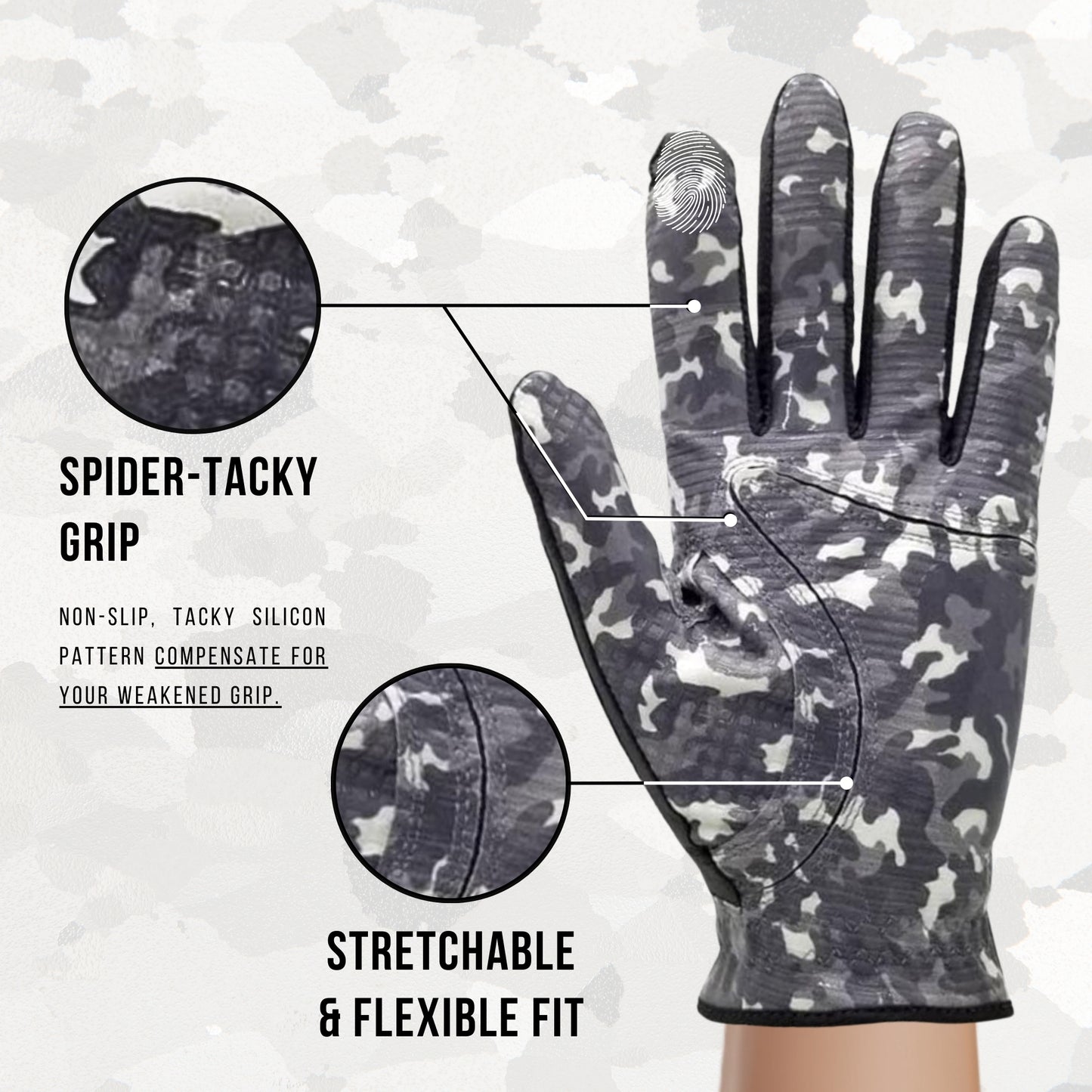 Copper Tech Plus Women's Golf Glove (Camouflage Edition)