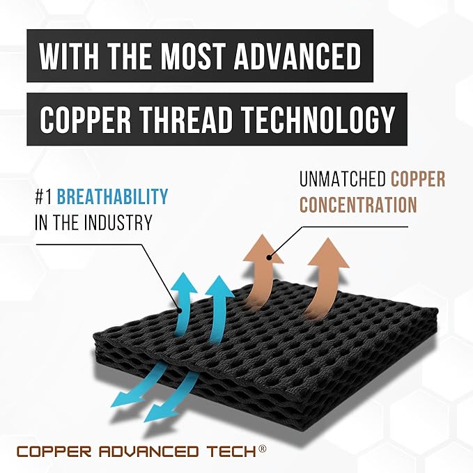 Copper-Infused Fingerless Compression Gloves (1 Pair)