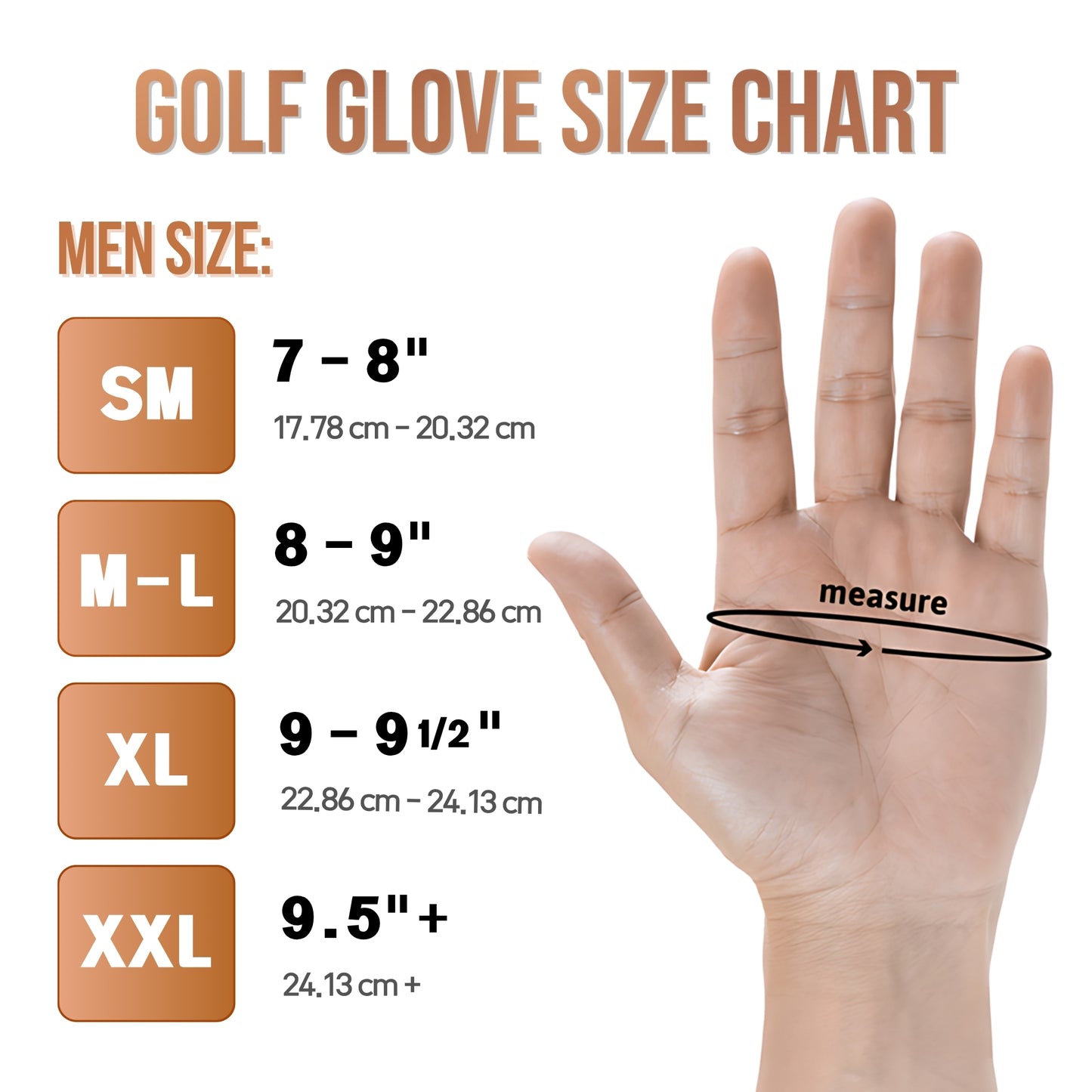 Copper Tech Men's Golf Gloves 2-Pack (White/Black)
