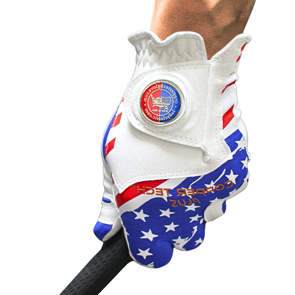 Copper Tech Plus Men's Golf Glove (USA Flag Edition)