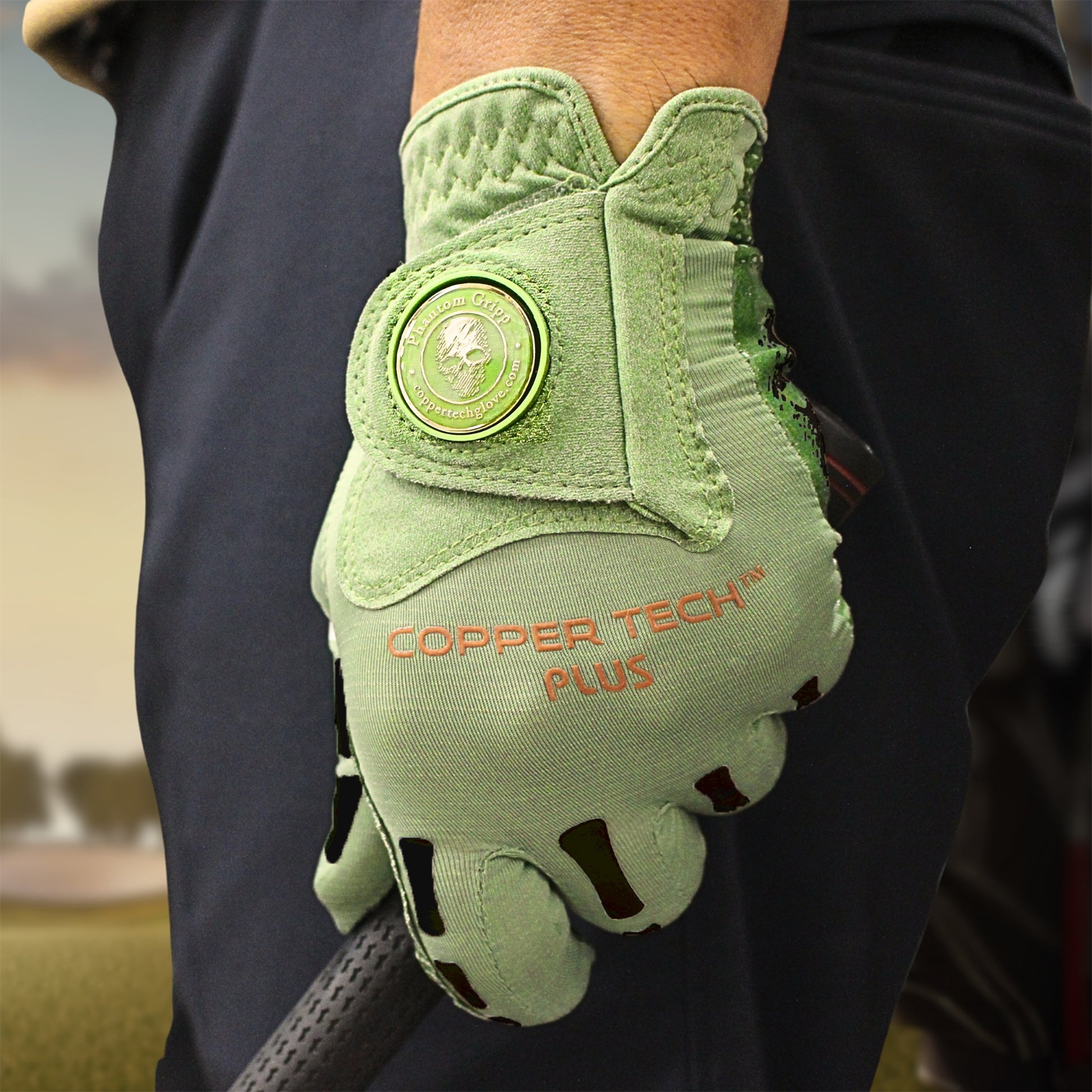 Green Skeleton Copper Golf Glove Men left handed golfers with breathable, flexible, comfortable joint relief