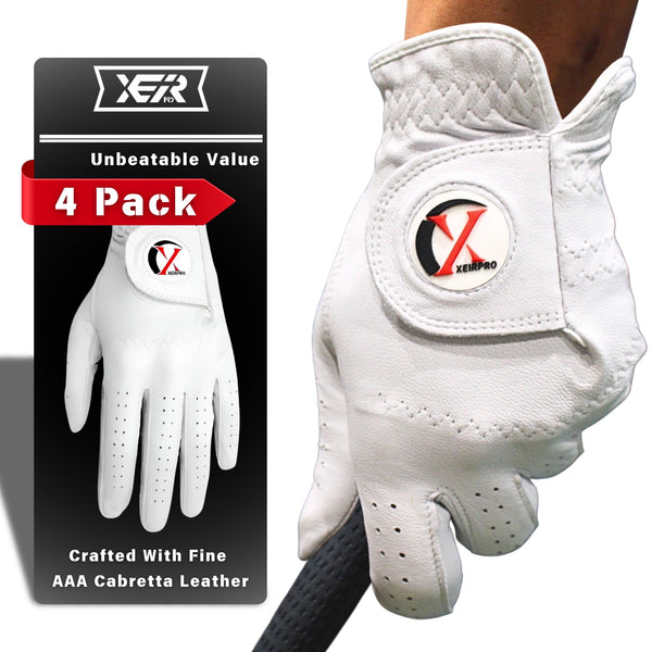 XEIRPRO Men's Golf Gloves – 4 Pack | Copper Tech