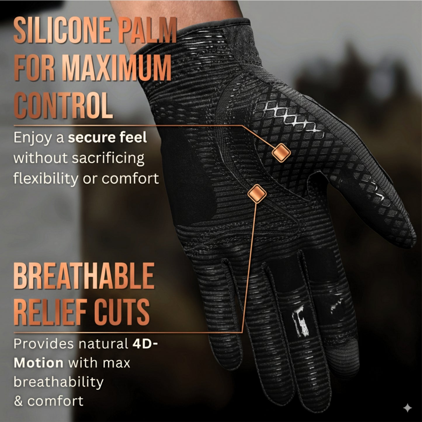 Copper Tech Plus Men's Golf Gloves [Worn on Left Hand]