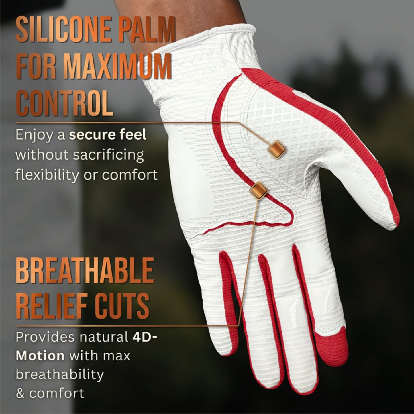 Copper Tech Plus Men's Golf Glove (USA Flag Edition)