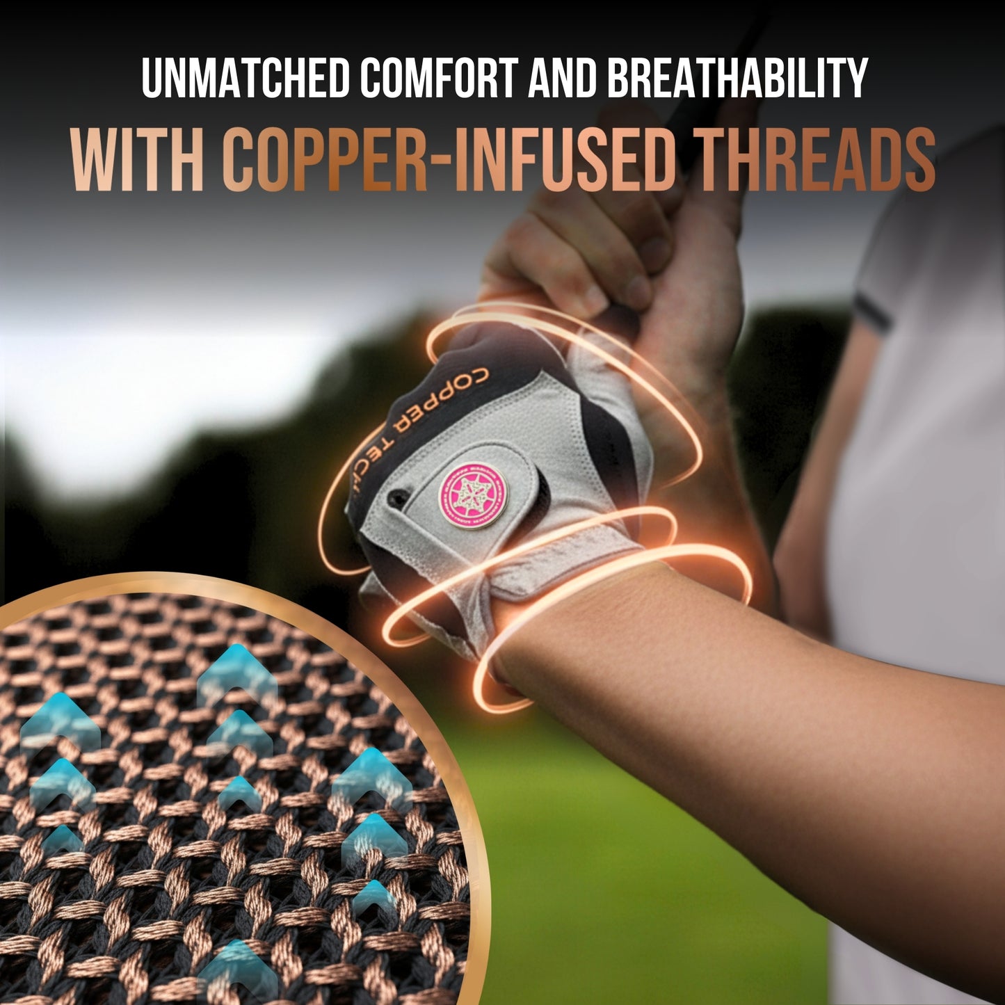 Copper Tech Plus Women's Golf Gloves [Worn on Left Hand]