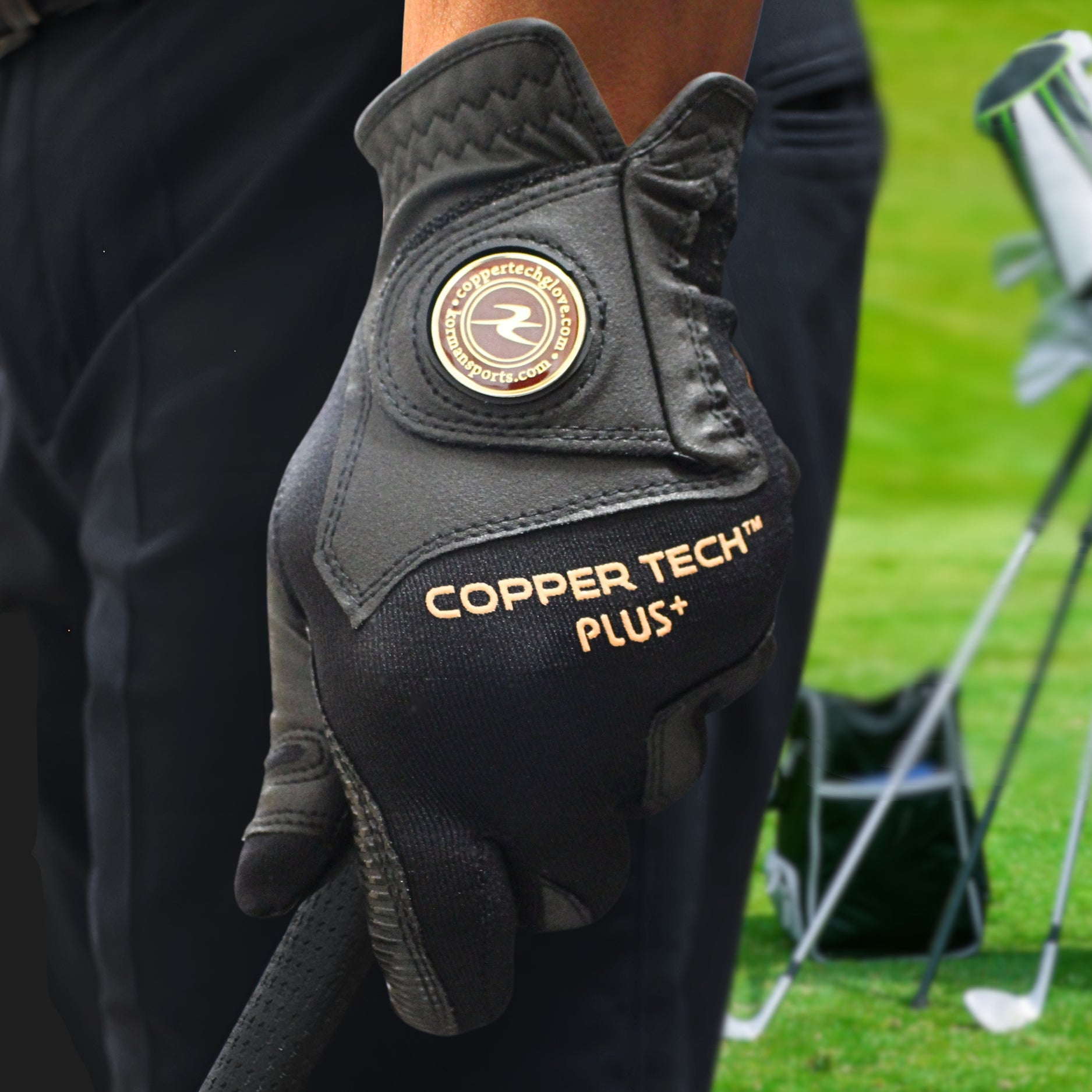 Copper tech plus golf glove for right handed golfers