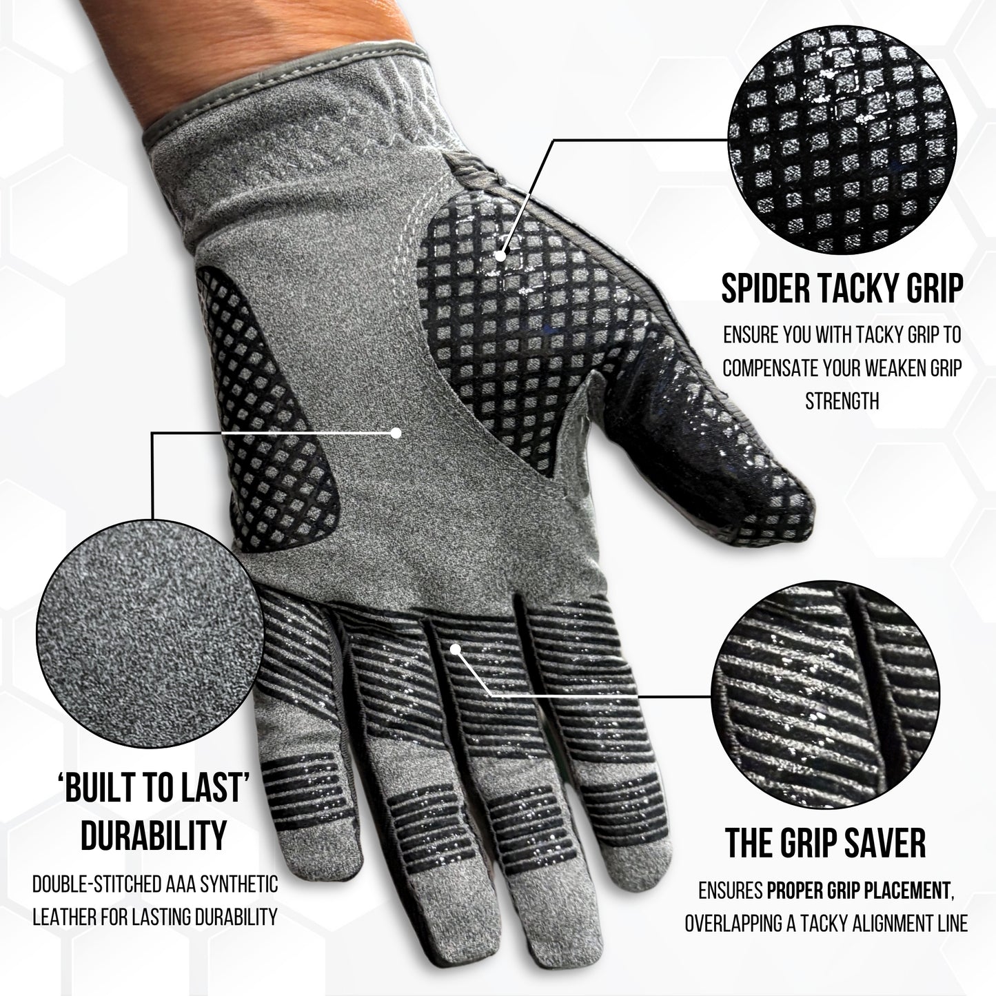 Copper Advanced Tech 2.0 Men's Golf Gloves [Worn on Right Hand]