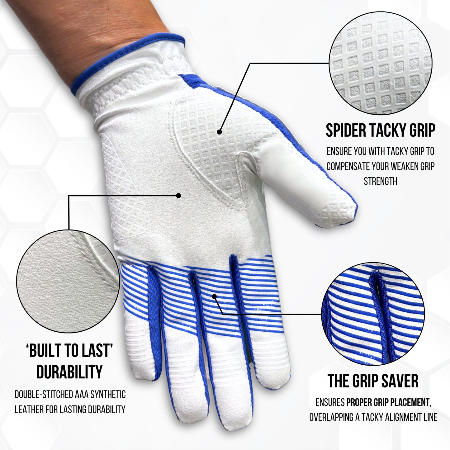 Copper Advanced Tech 2.0 Men's Golf Gloves [Worn on Right Hand]