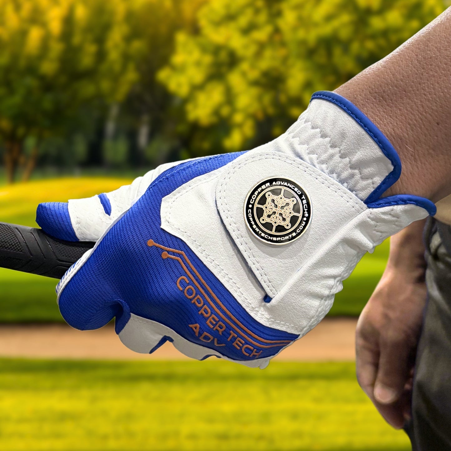 Copper Advanced Tech 2.0 Men's Golf Gloves [Worn on Left Hand]