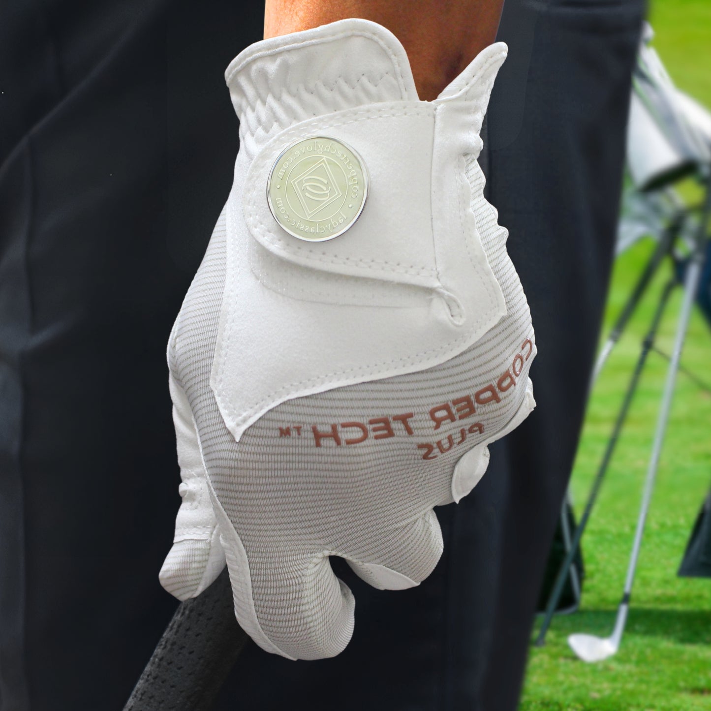 Men’s Copper Tech Plus golf glove right handed golfers for left hand white golf glove 
