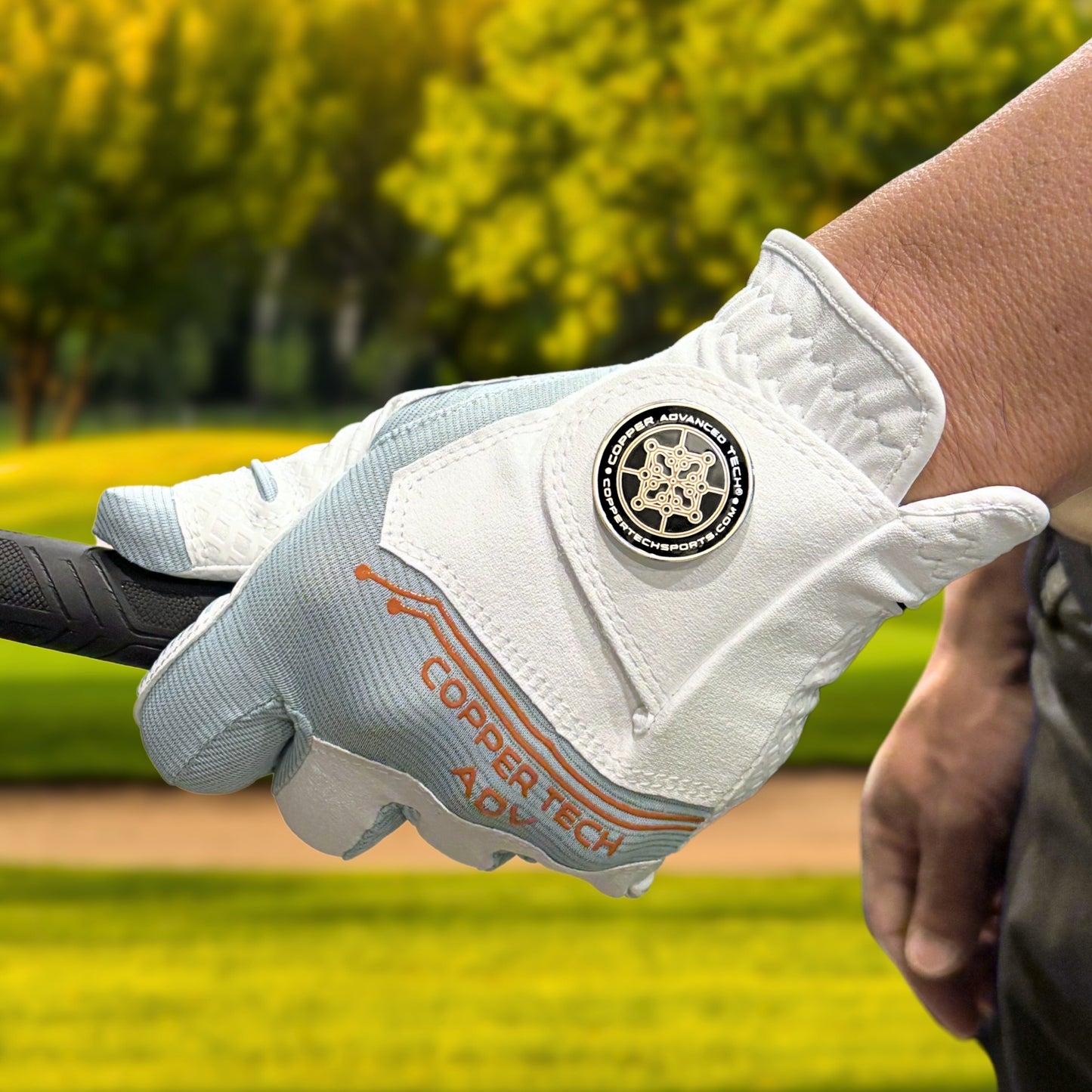 Copper Advanced Tech 2.0 Men's Golf Gloves [Worn on Left Hand]
