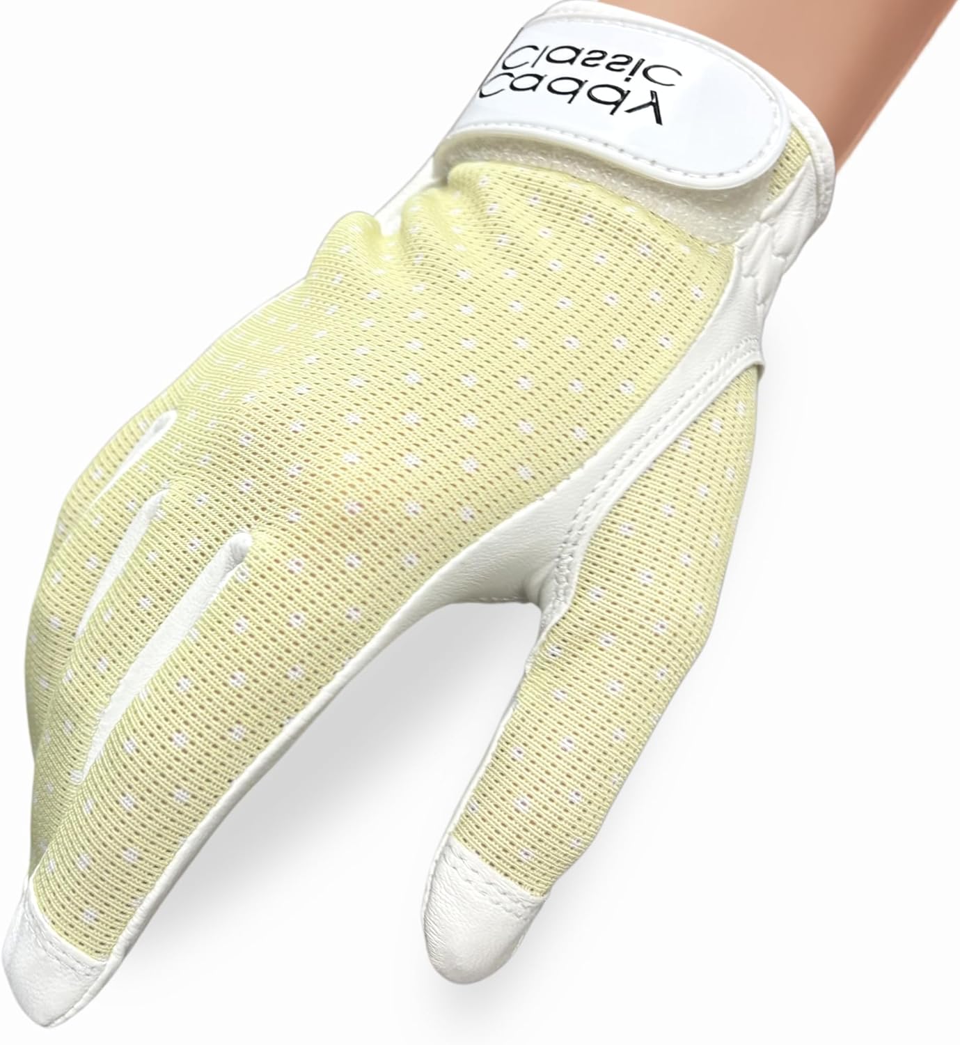 Caddy Classic Ladies Golf Sun Glove Women | Various Stylish Mesh Design for High Breathability | Womens Golf Gloves Worn on Left Hand for Right Handed Golfers| Premium Leather Construction for Comfortable Fit