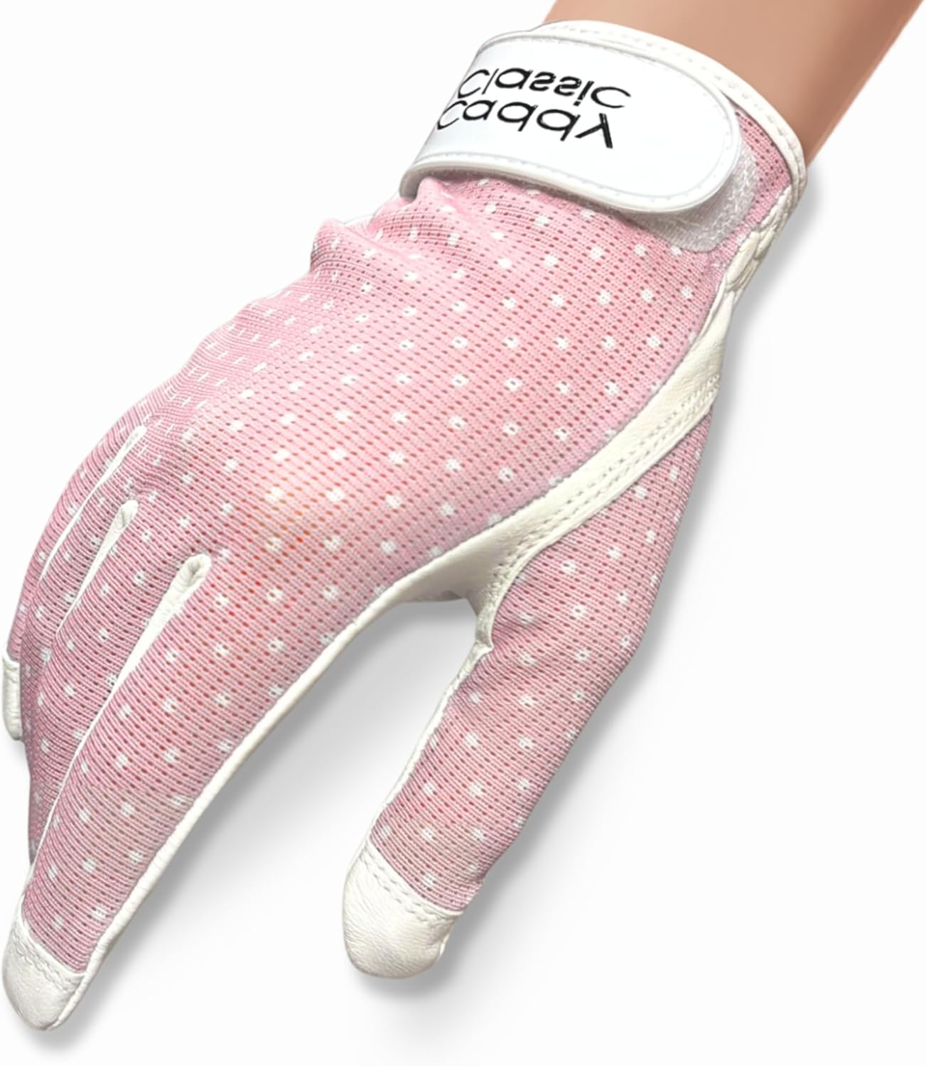 Caddy Classic Ladies Golf Sun Glove Women | Various Stylish Mesh Design for High Breathability | Womens Golf Gloves Worn on Left Hand for Right Handed Golfers| Premium Leather Construction for Comfortable Fit