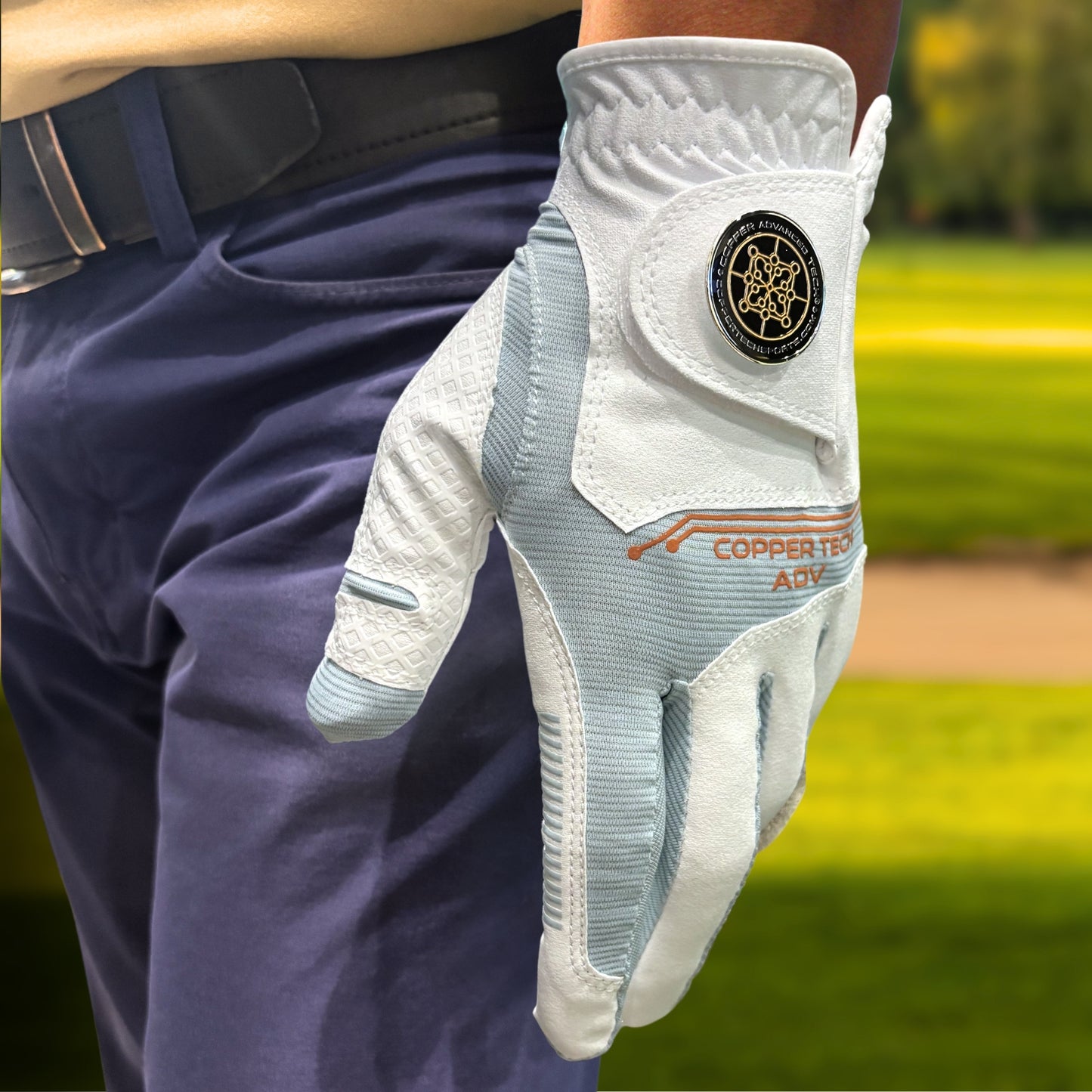Copper Advanced Tech 2.0 Men's Golf Gloves [Worn on Left Hand]