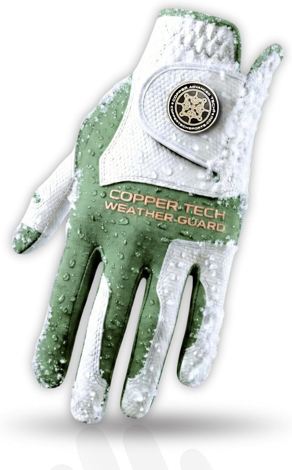 Copper Tech Plus Rain Golf Gloves Men Left Hand or Right Hand (Single) | Water-Enhanced Golf Rain Gloves for Men | Joint Support Ergonomic Copper Compression