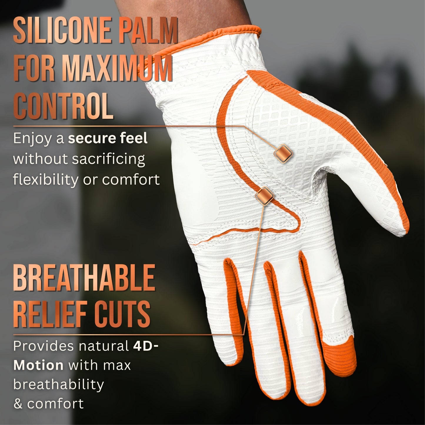 Copper Tech Plus Women's Golf Gloves [Worn on Left Hand]