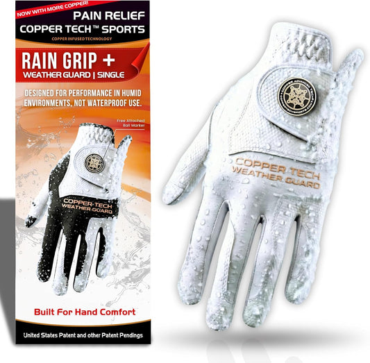 Rain Golf Gloves for Women - Copper Tech Plus Wet Weather Grip