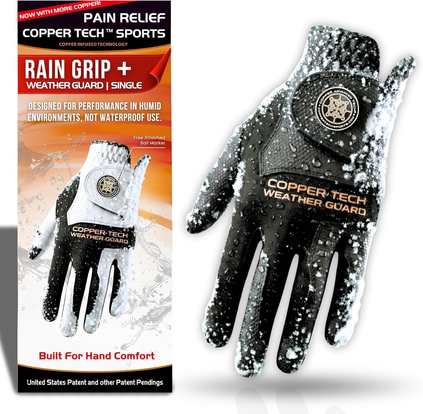 Rain Golf Gloves for Women - Copper Tech Plus Wet Weather Grip