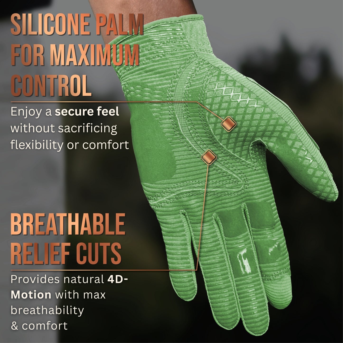 Copper Tech Plus Women's Golf Gloves [Worn on Left Hand]