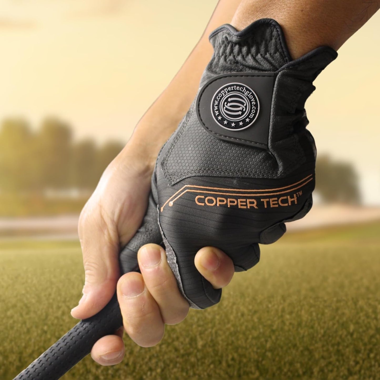 Copper Tech Men's Golf Gloves 2-pack (Gray/Charcoal)